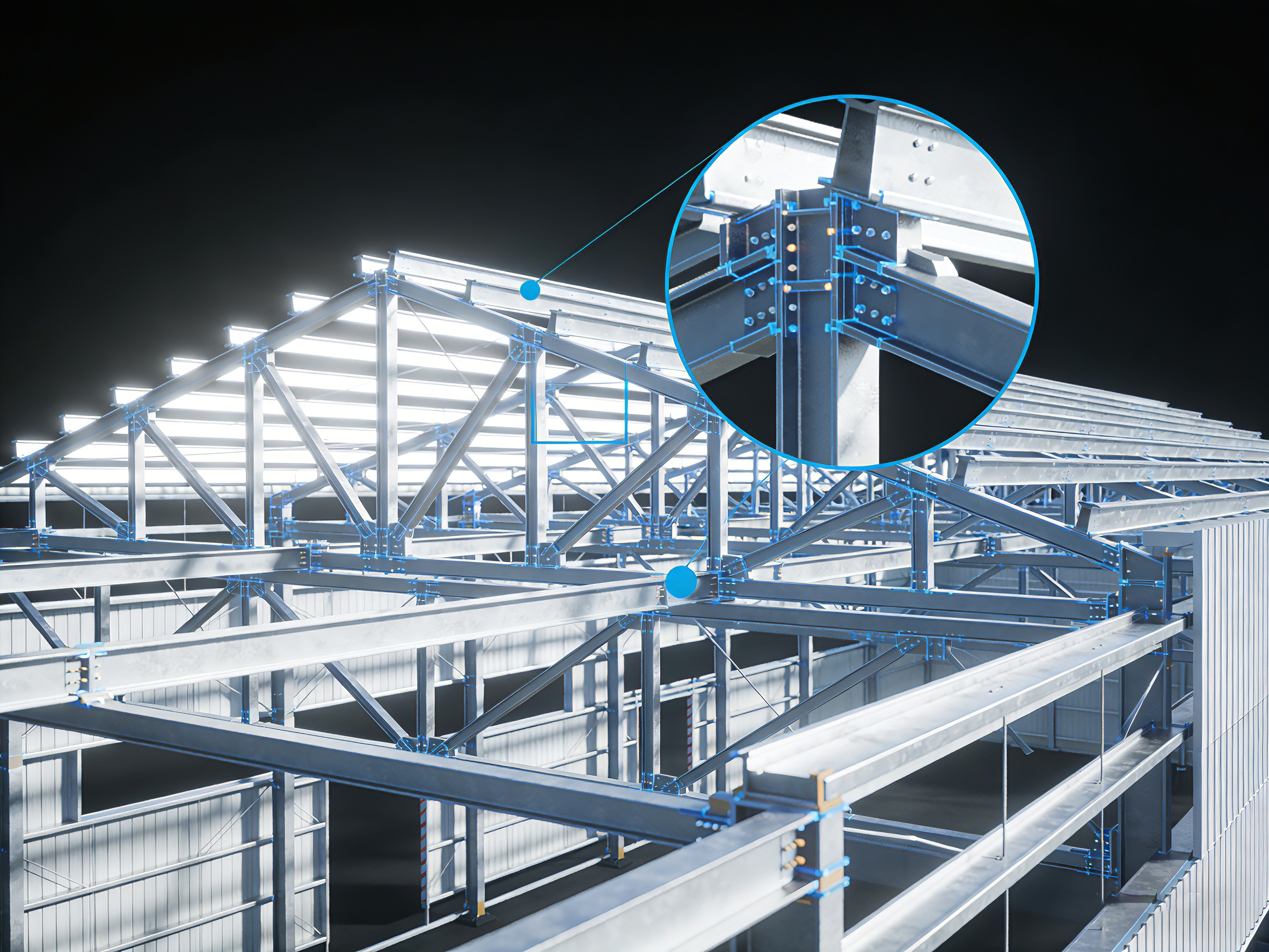 BIM steel structure factory model1.png