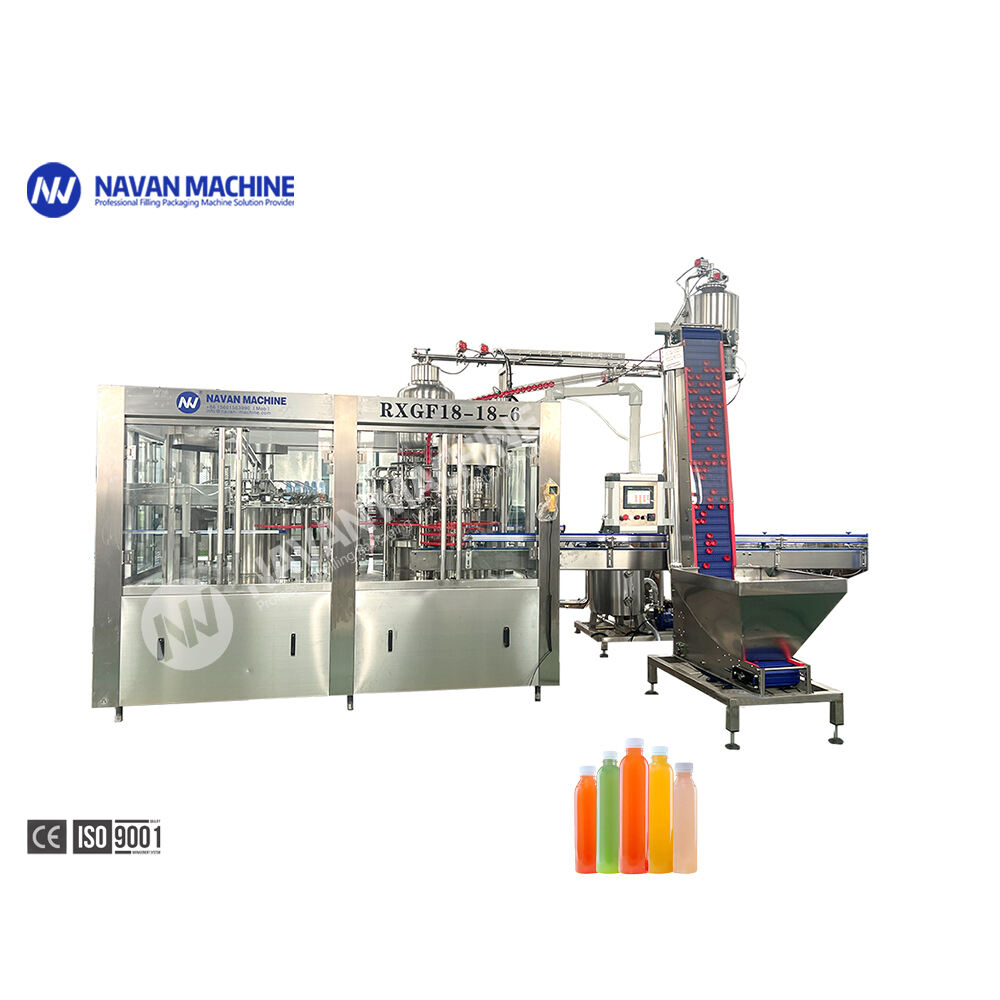 NAVAN Popular Fully Automatic Glass Bottle Juice Filling Machine