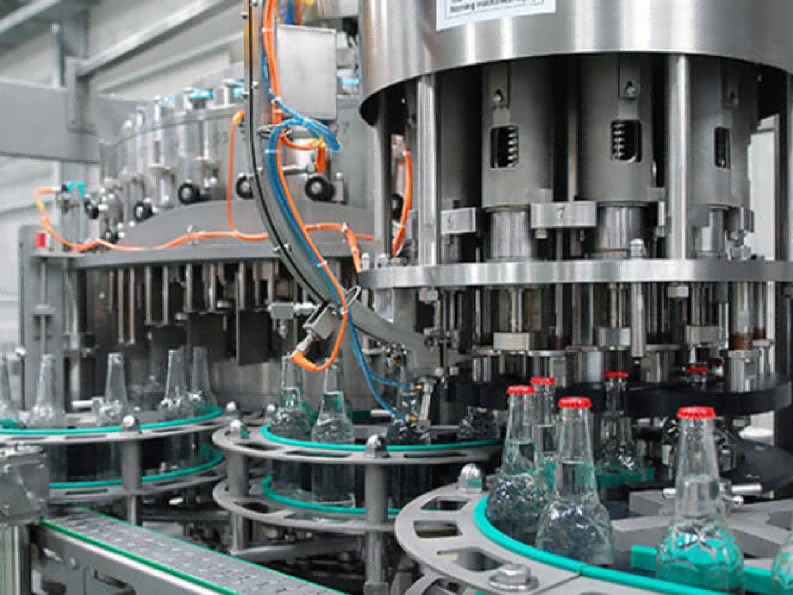 Filling In A Glass Bottle