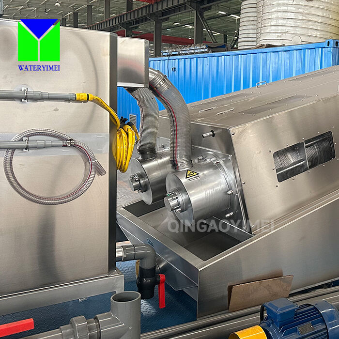 Sludge dewatering Screw Press machine for industry wastewater sludge dehydrator mud press machine