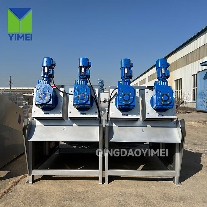 Stainless Steel Sludge Dewatering Screw Press Machine ISO 9001 Automatic Control System for Wastewater Treatment Plant Pump PLC