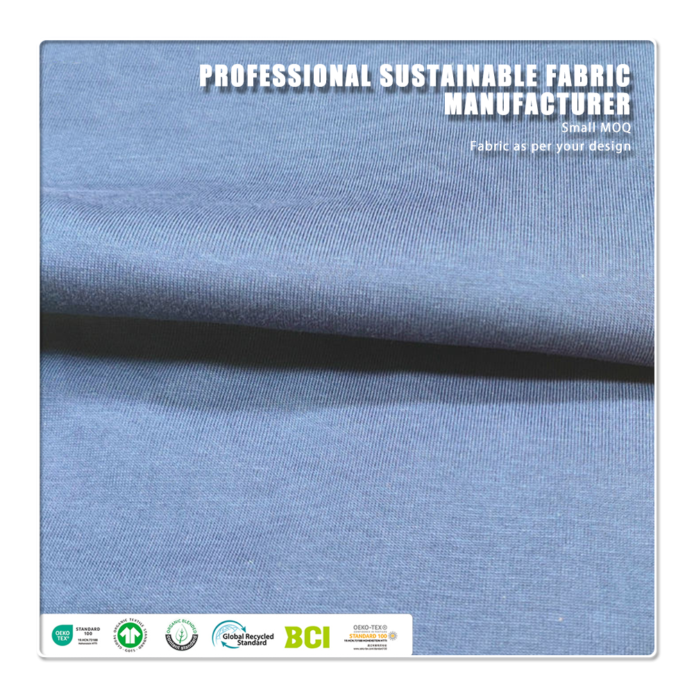 Neuentwickelter 100% Polyester-Stoff in Single-Jersey-Qualität – umweltfreundlich und leicht – für die Bekleidungsherstellung