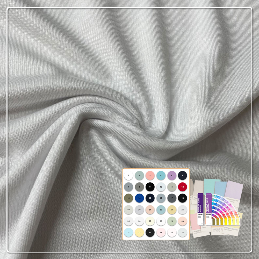 Sustainable Knitted Eco-Vero 100% Viscose Jersey Fabric Moisture-Absorbent & Breathable Lightweight for Apparel Garments