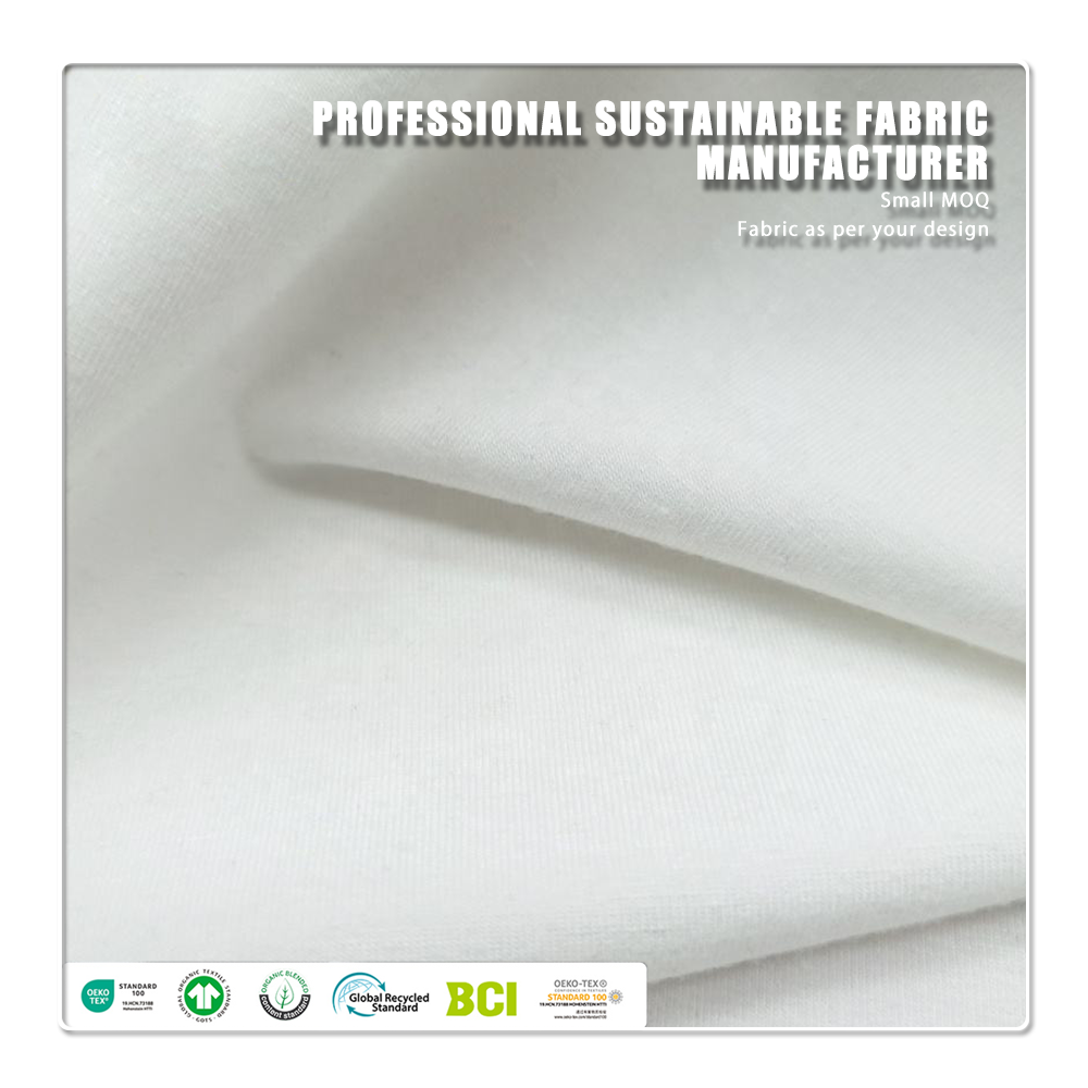 Organic Eco-Friendly Stretch Wicking Knit 90% Polyester 10% Spandex Fabric for Apparel-Vest Sportswear Dresses-Wholesale