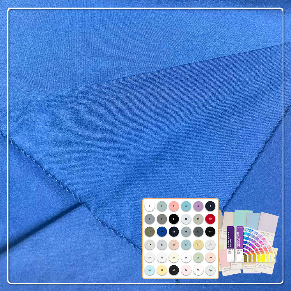 Organiskt ekovänligt snabbtorkande stickat single jersey bambu elastan 4-vägs stretch underklädestyg för legging