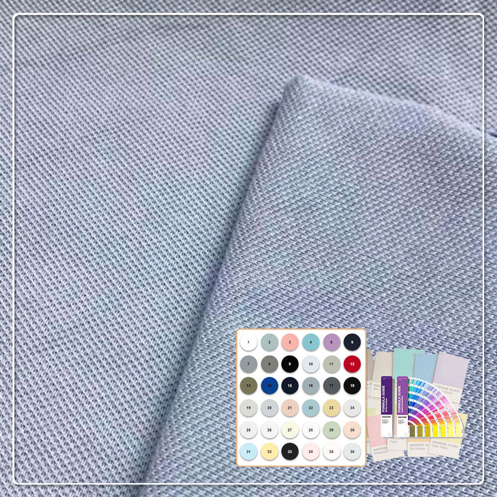 100% ekologiczna dzianinowa tkanina bawełniana typu pique do akcesoriów odzieżowych, przewiewny dzianin z nadrukiem barwnym dla koszulek dziewczęcych i chłopięcych