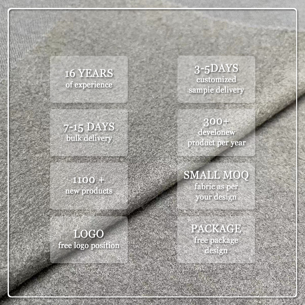 Soft Stretch Breathable 60% Cotton 40% Polyester Anti-UV Eco-Friendly 260 GSM Fleece Fabric for Activewear & Baby/Kids Garments