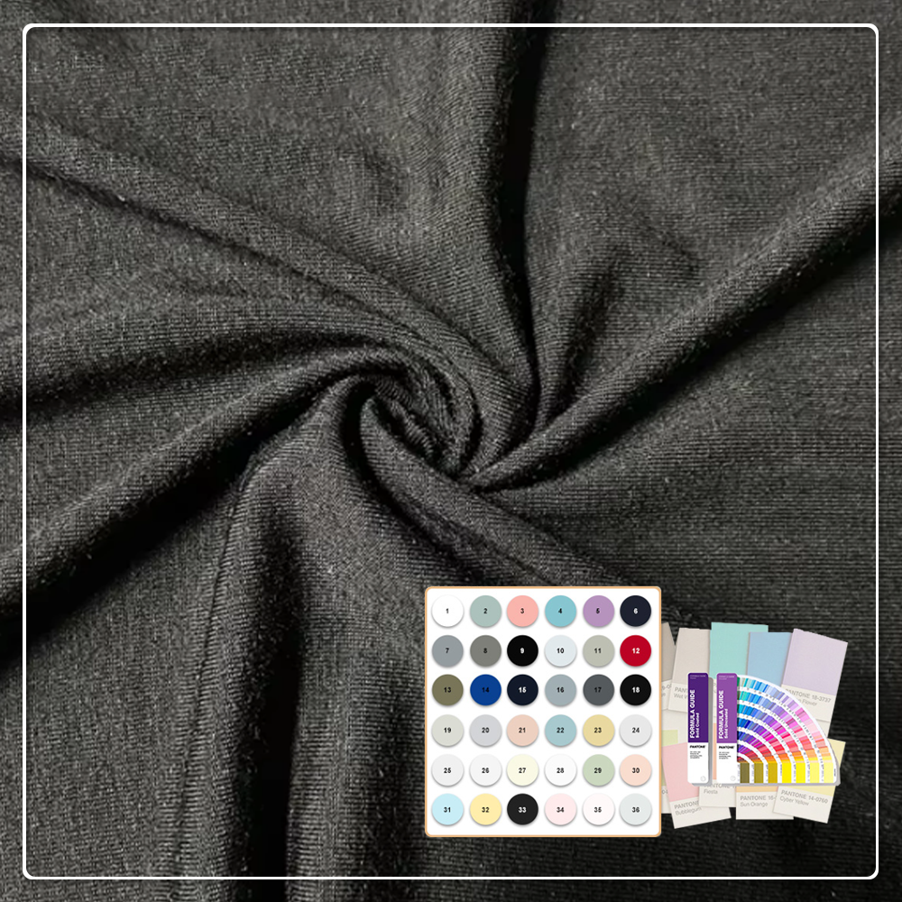 Anti-Bacteria Anti-Odor UV Protection Moisture-Wicking Breathable Lightweight Bamboo Lyocell/Spandex Jersey Fabric Color