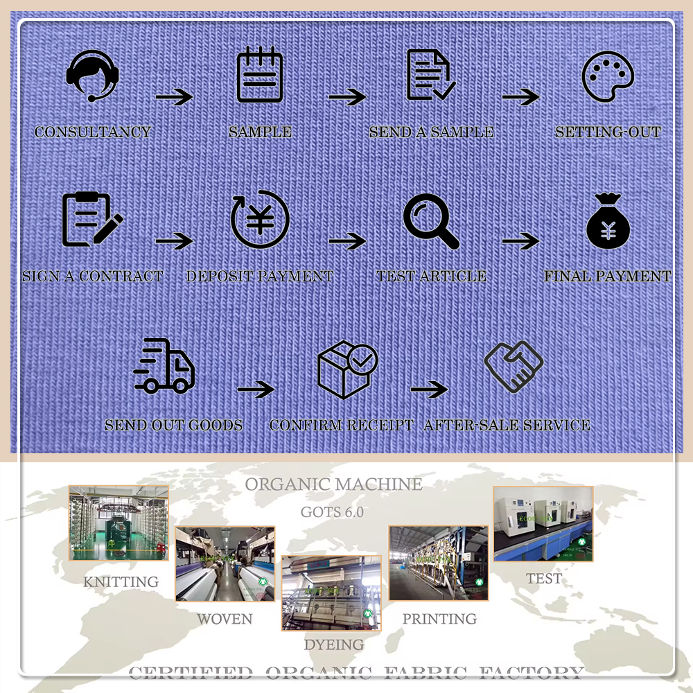 Heat-Insulation Stretch Breathable Anti-Odor Eco-Friendly 90% Cotton 10% Spandex 220gsm Shrink-Resistant Jersey Fabric