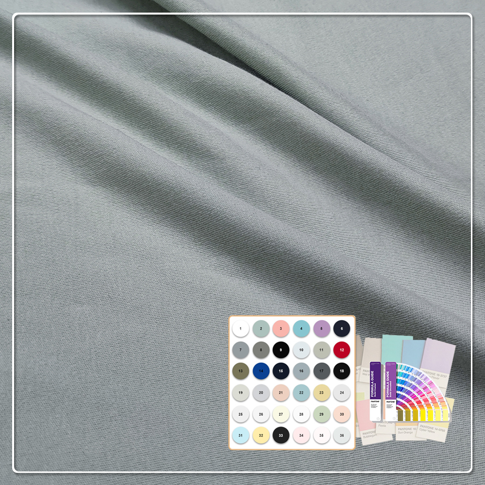 Tkanina bawełniana organiczna z certyfikatem Oeko, 200 g/m2/170 cm, interlock lawendowy, aktywny barwnik do koszulek