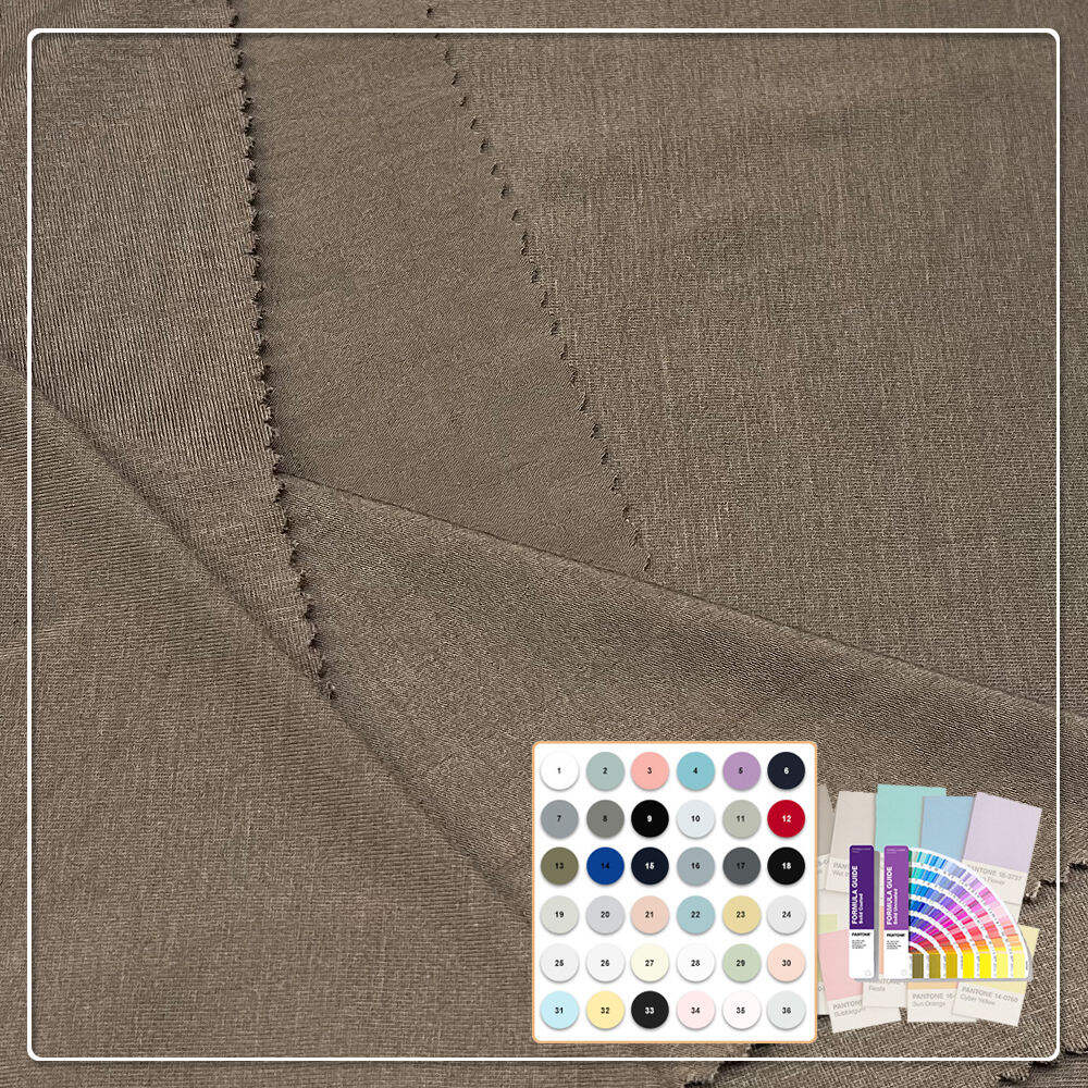 Eco-friendly Super Soft 93% Bamboo Lyocell 7% Spandex/Nylon Stretch Breathable Jersey Fabric for Sportswear/Activewear