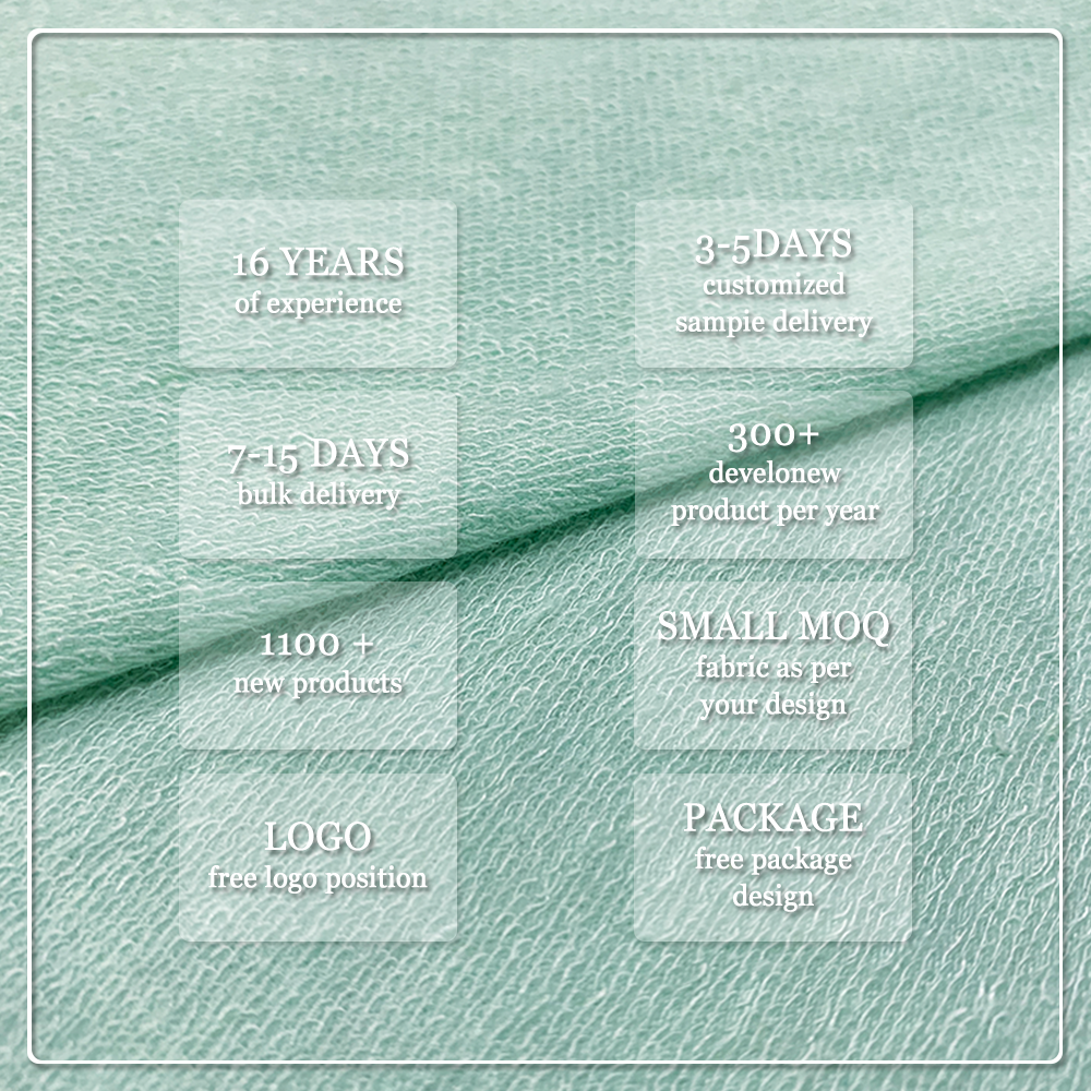 Eco-Friendly 67% Bamboo 28% Hemp 5% Spandex Breathable Anti-Bacteria Moisture-Absorbent Fleece Fabric for Lingerie Activewear