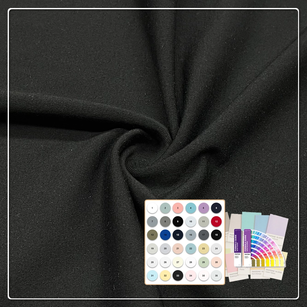 Erittäin kulumis- ja muodon säilyttökestävä 280gsm 68% bambua 24% nailonia 8% spandexia neulosta valmistettu kangas talvivarusteisiin