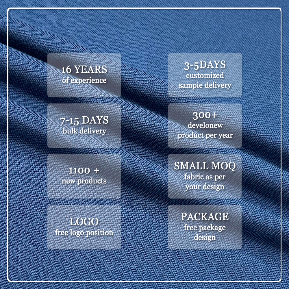 Erittäin sileä hengittävä 95% mikrobambua 5% spandexia 1x1 raitakankaiden nukkumisasusteet