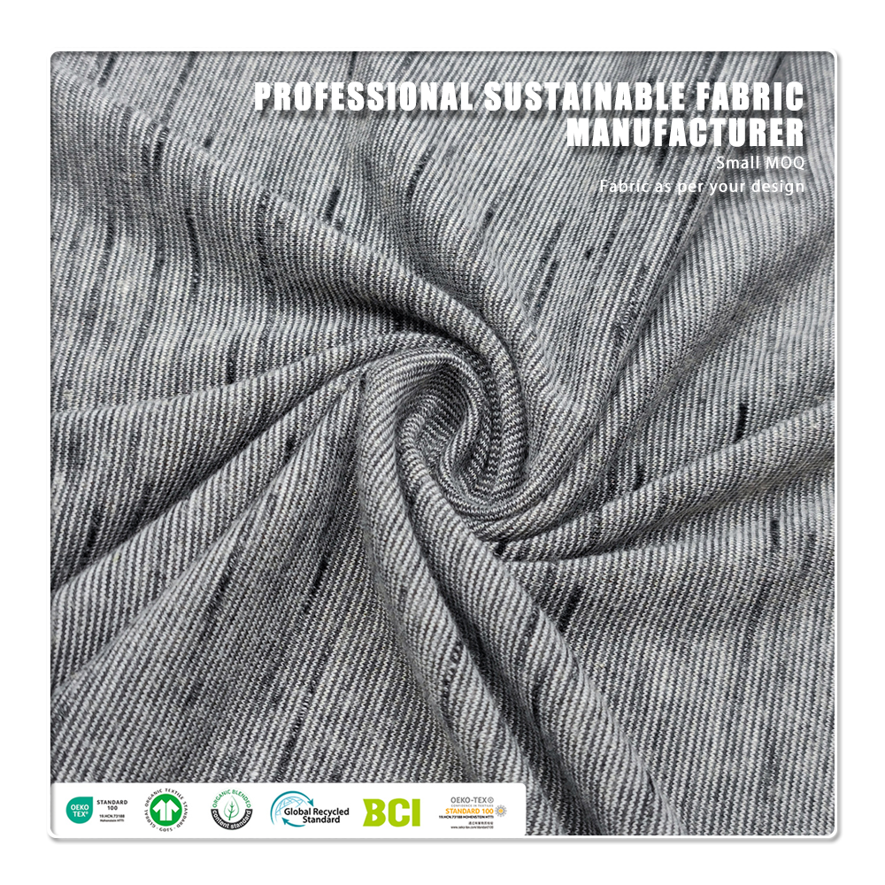 150 g/m², 50% wiskozowa, 25% nylonowa, 25% bawełniana tkanina o segmentowym kolorze, nieelastyczna, odpowiednia do produkcji odzieży sportowej