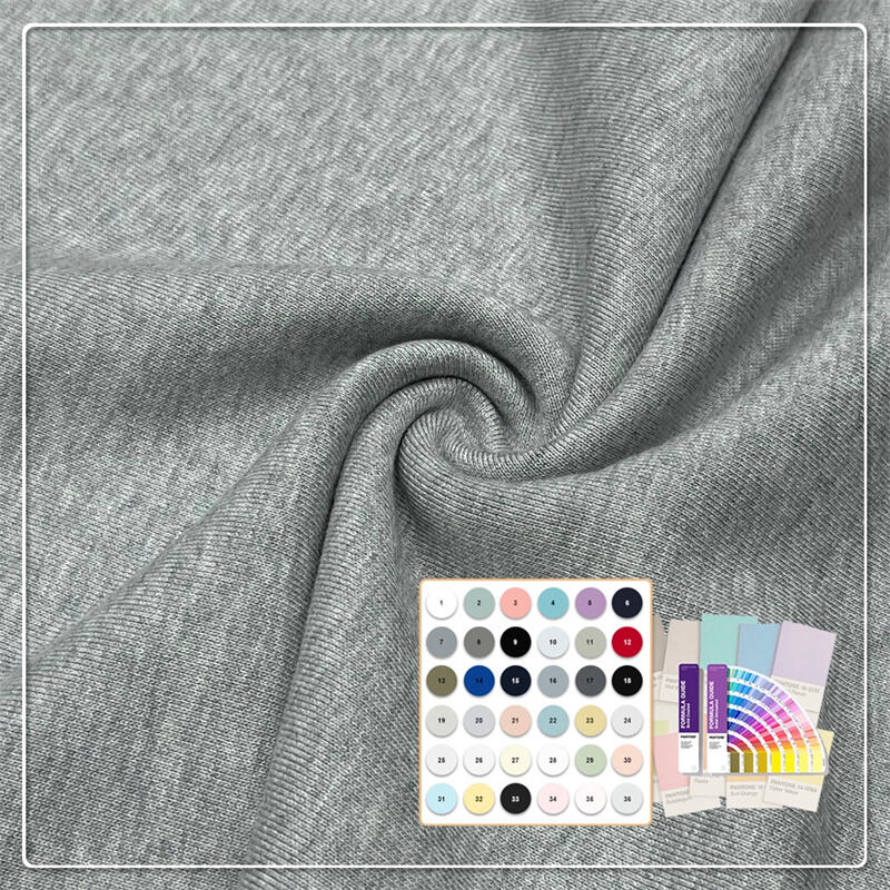 Komfortabelt glatt 420gsm 70% Bambus 30% Organisk bomull Fransk Terry Stoff for Hoodies