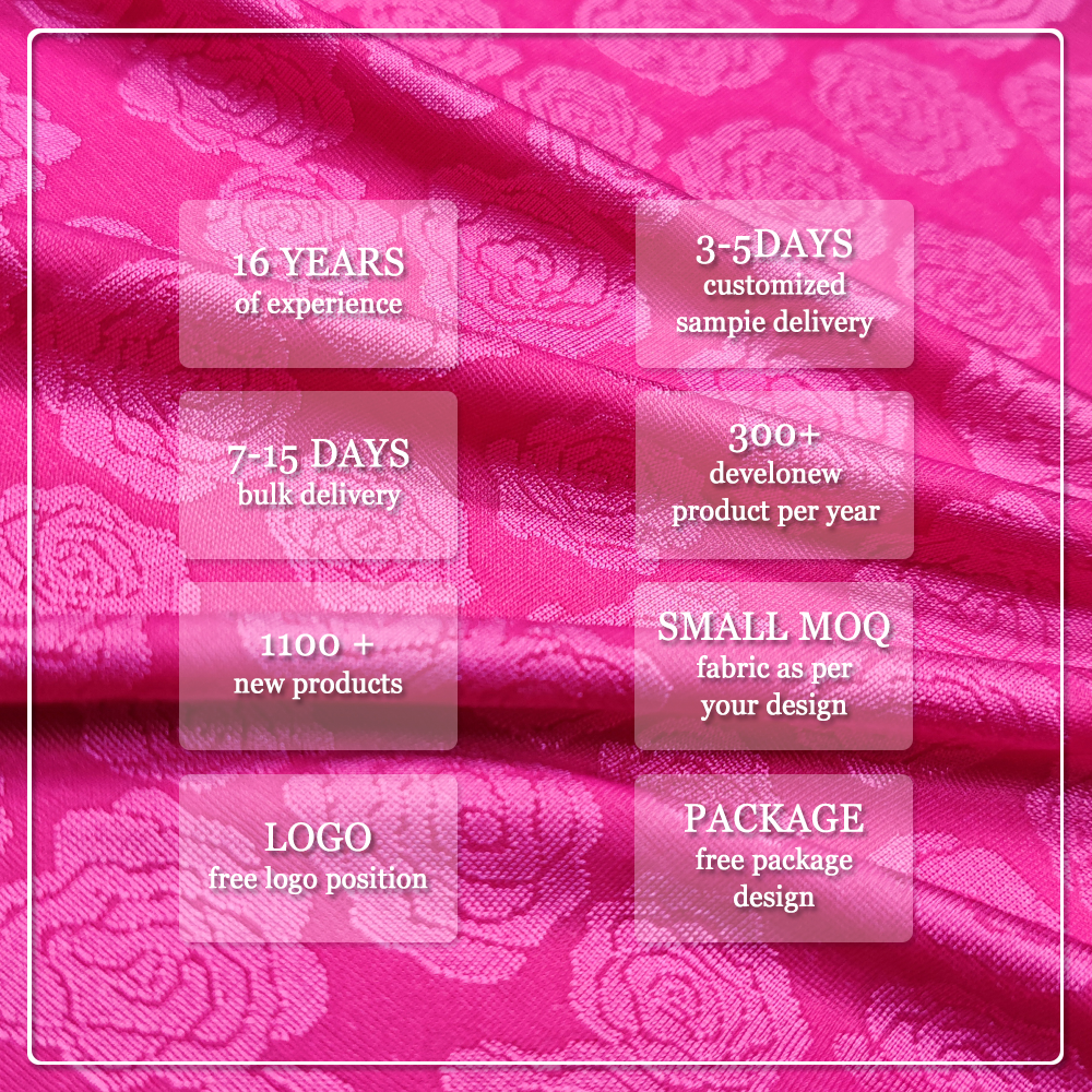 Elegant Rose Jacquard Stretch Fabric for Women's Fashion