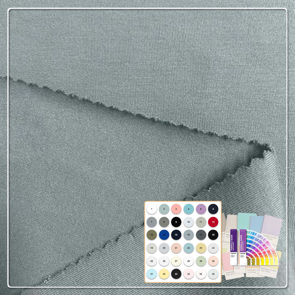 Oeko-Tex-zertifiziertes GOTS-Schweres 340g/m² 61 % Bambus 27 % Bio-Baumwolle 12 % Elasthan-Jersey-Stoff T-Shirts