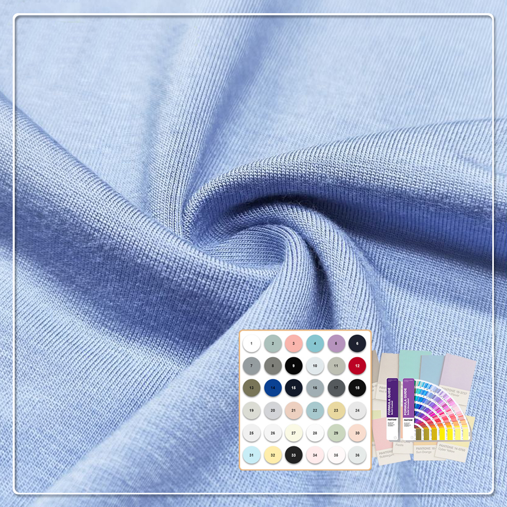 Eco-Friendly Moisture-Absorbent Breathable Heat-Insulation Anti-Bacteria 92% Modal 8% Spandex Jersey Knit 190GSM Plain Fabric for
