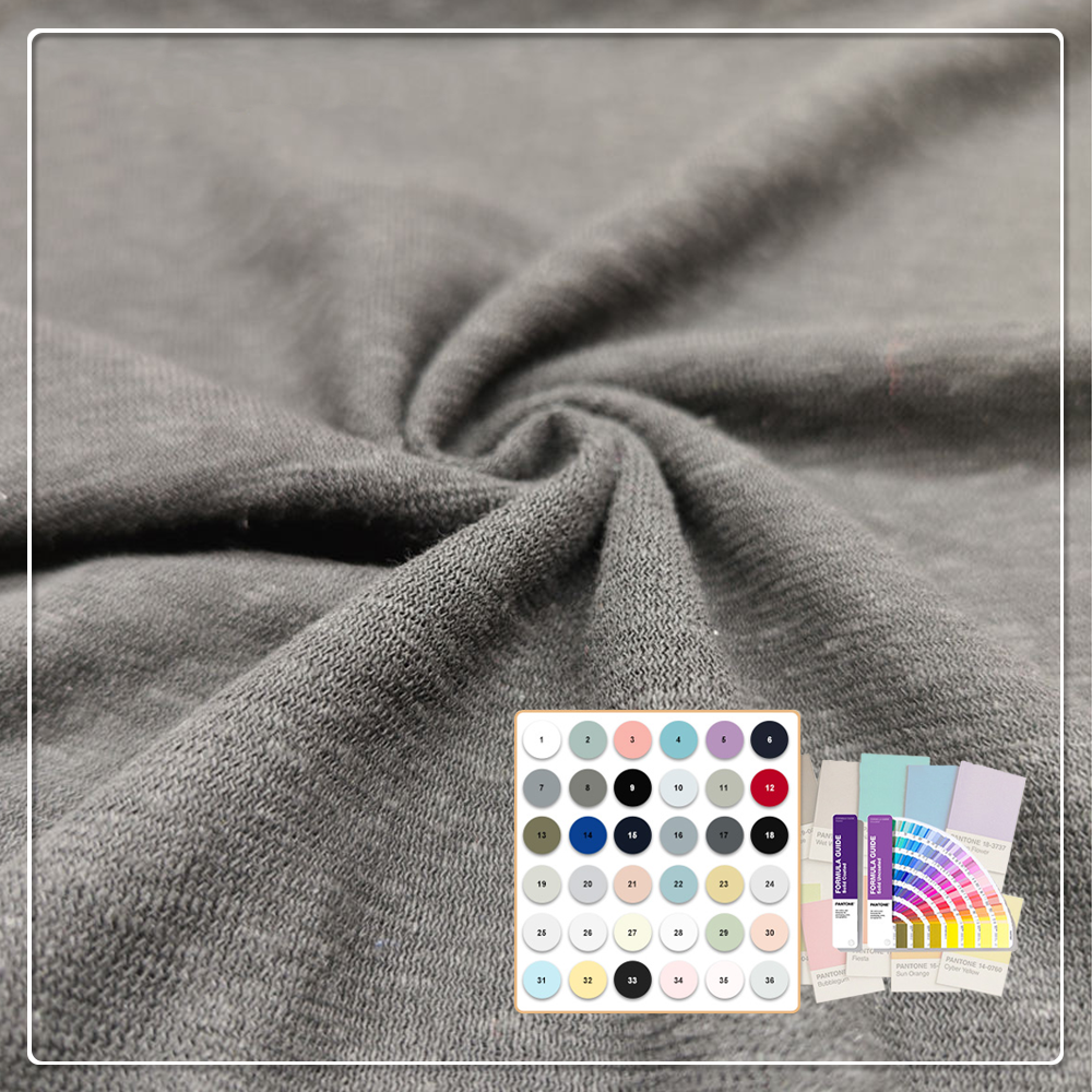 Soft Lightweight 165gsm Anti-Bacteria Eco-Friendly Knitted Solids 55% Linen 45% Cotton Blend Fabric for Abaya & Boys Apparel