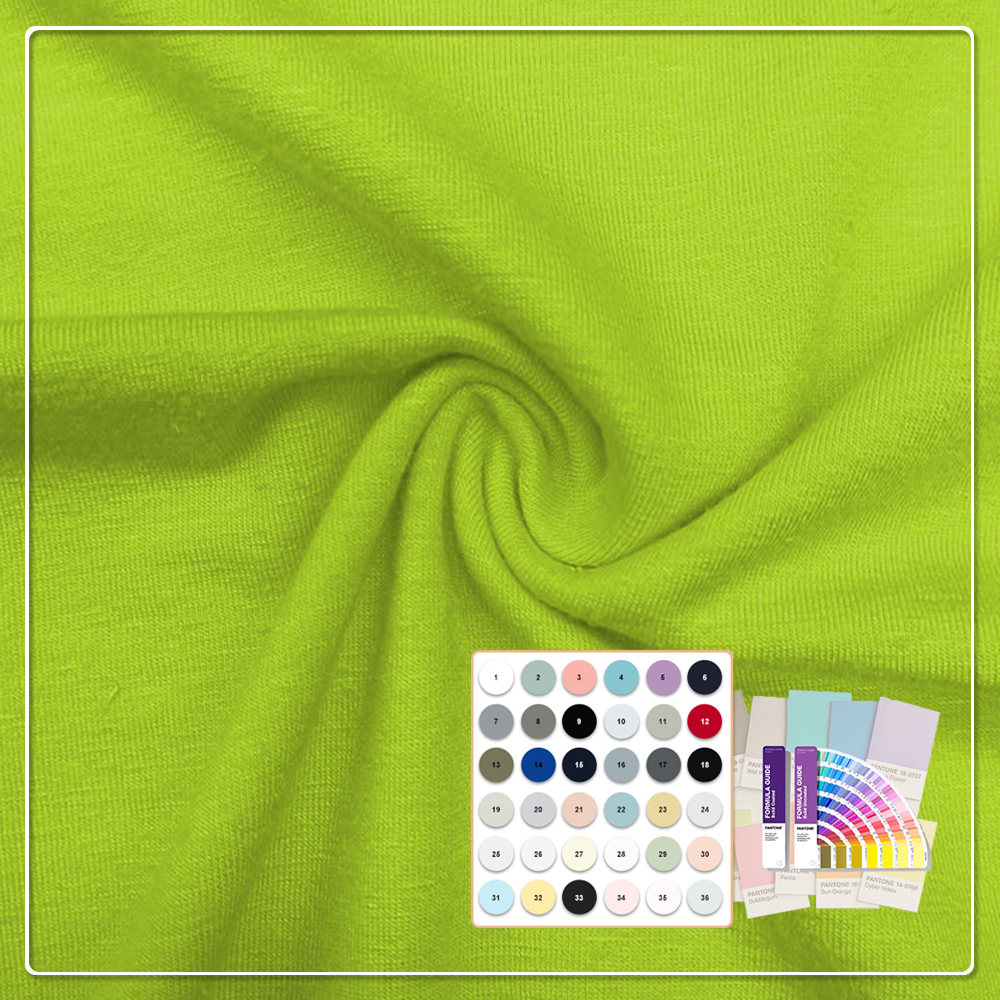 Eco-Friendly High Quality Soft 220gsm 67% Bamboo 28% Polyester Jersey Fabric with Anti-Bacteria Quick-Dry Features for T-Shirts