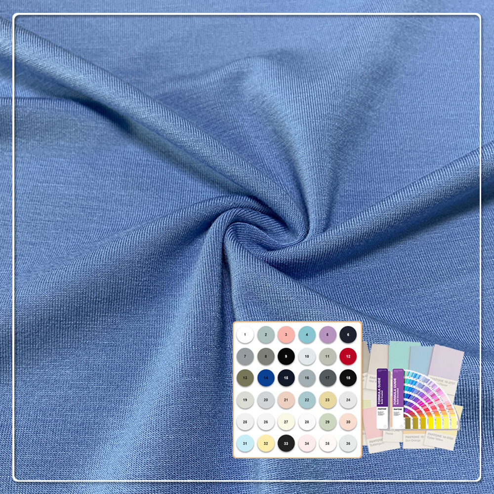 Sustainable Eco-Friendly 95% Bamboo Fabric 5% Spandex Knitted Wicking Fabric for Baby Mattress and Sleepwear
