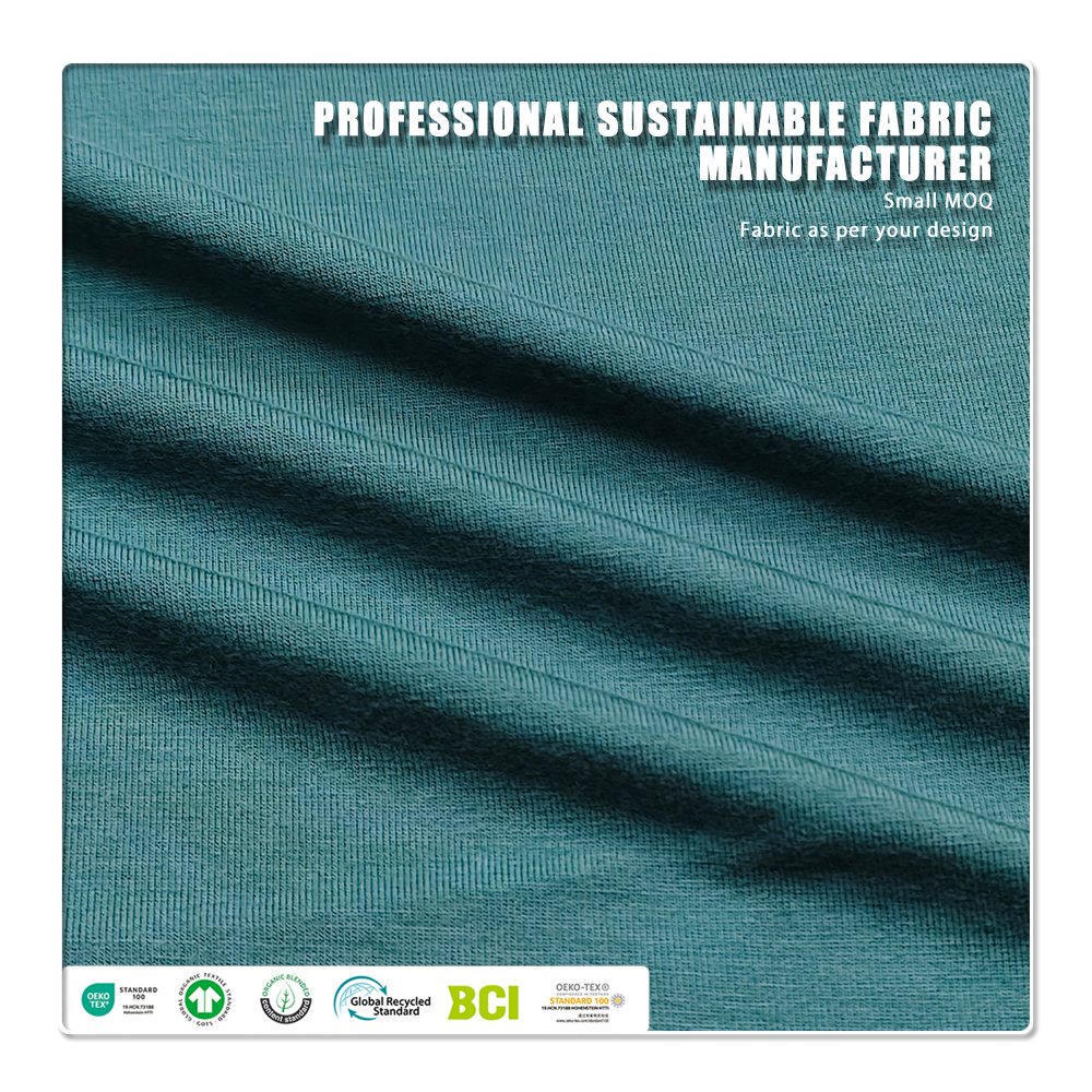 92% बांस, 8% स्पैंडेक्स, 260 ग्राम/वर्ग मीटर, 170 सेमी व्यास, पर्यावरण-अनुकूल स्ट्रेच निट कपड़ा जिस पर कस्टम मुद्रित पैटर्न उपलब्ध हैं; वस्त्रों और घरेलू कपड़ों के लिए