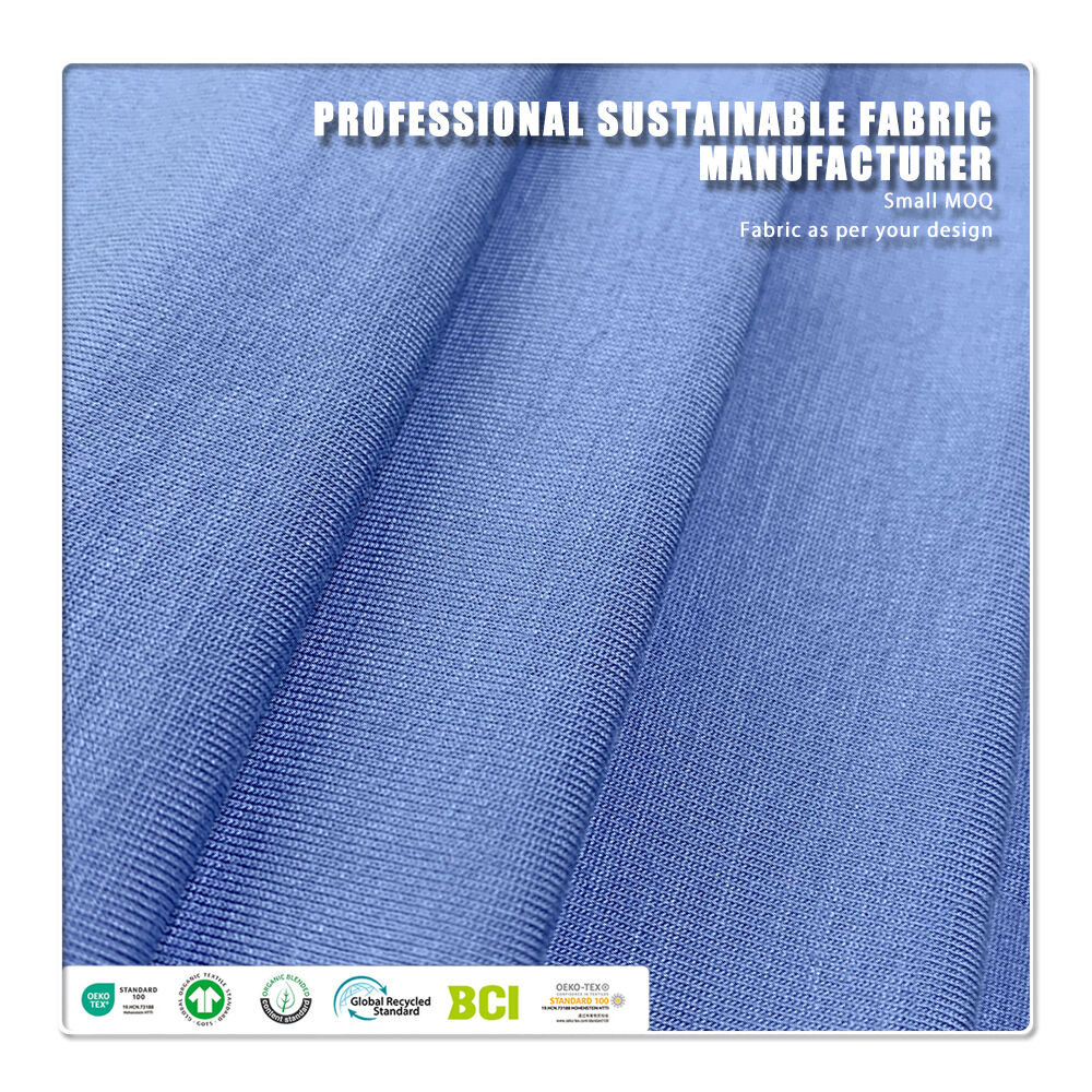 Sustainable Eco-Friendly 95% Bamboo Fabric 5% Spandex Knitted Wicking Fabric for Baby Mattress and Sleepwear