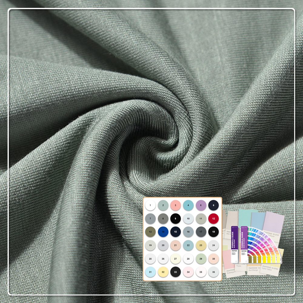 95% Bamboo Viscose 5% Spandex Pointelle Knit Fabric - Breathable & Soft Single Jersey for Baby T-Shirt Clothing