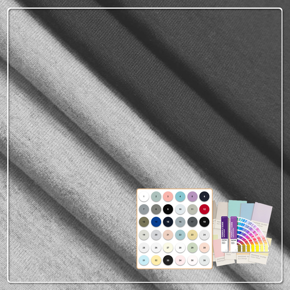 Eco-friendly Breathable 260gsm Knitted 70% Bamboo 30% Organic Cotton French Terry Fabric Anti-Bacteria Moisture-Absorbent