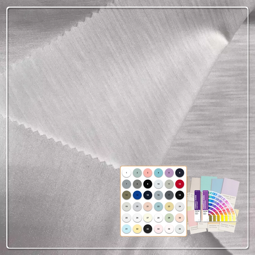 新開発の環境配慮型スラブ伸縮性ポリエステル／ナイロン／レーヨン混紡光沢シングルジャージ生地（240gsm）、Tシャツ向け受注生産