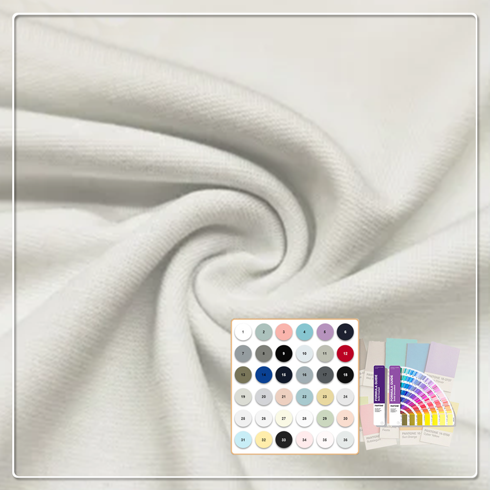 Soft 72% Bamboo 24% Polyester 4% Spandex Anti-Bacteria Moisture-Absorbent Eco-Friendly Breathable Fleece Fabric for Garment