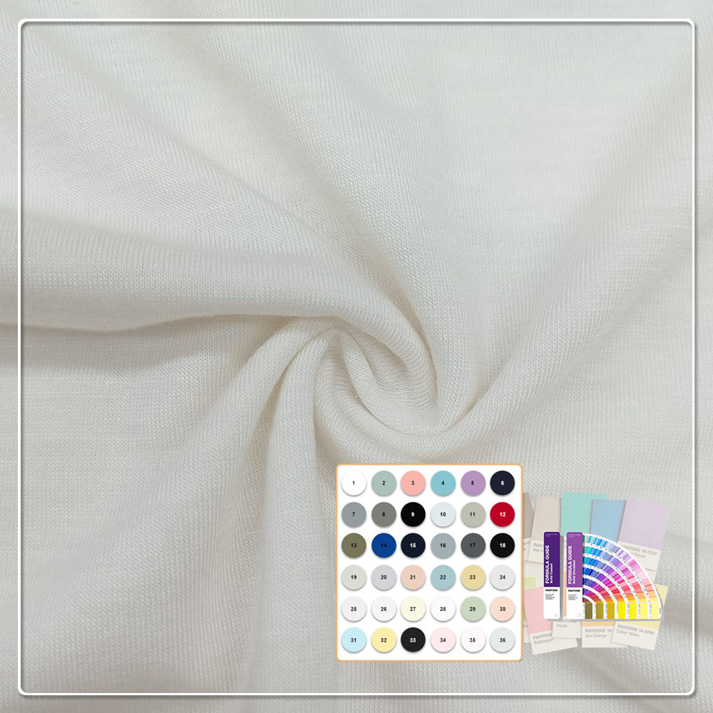 Skin-Friendly Knitted Single Jersey Bed Sheet Fabric 50% Milk Protein 50% Lyocell Composed Eco-Friendly Ingredients Sleepwear