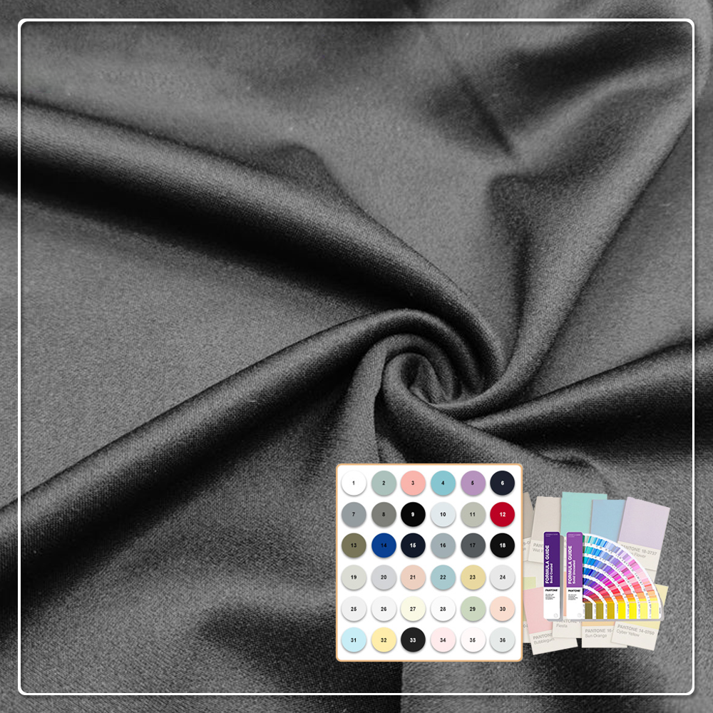 Mjukt, miljövänligt stretch-scuba-tyg i 45 % Modal, 47 % Nylon och 8 % Elastan, 220 g/m², för baby- och barnkläder samt badkläder