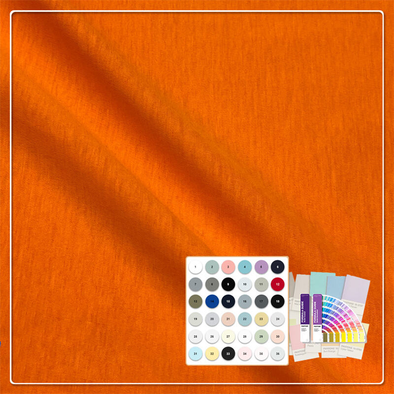 Tejido jersey cómodo y amigable con la piel de 150 gsm 72% Algodón 28% Poliéster, adecuado para faldas largas
