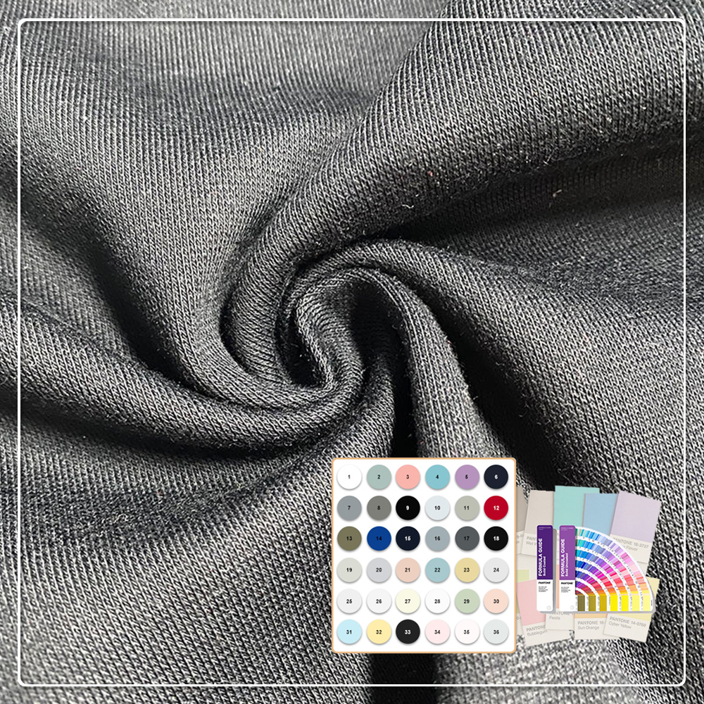 Eco-Friendly Organic Cotton Spandex Ribbed Fabric Stretch & Breathable 260 GSM for Winter Clothing & Sportswear