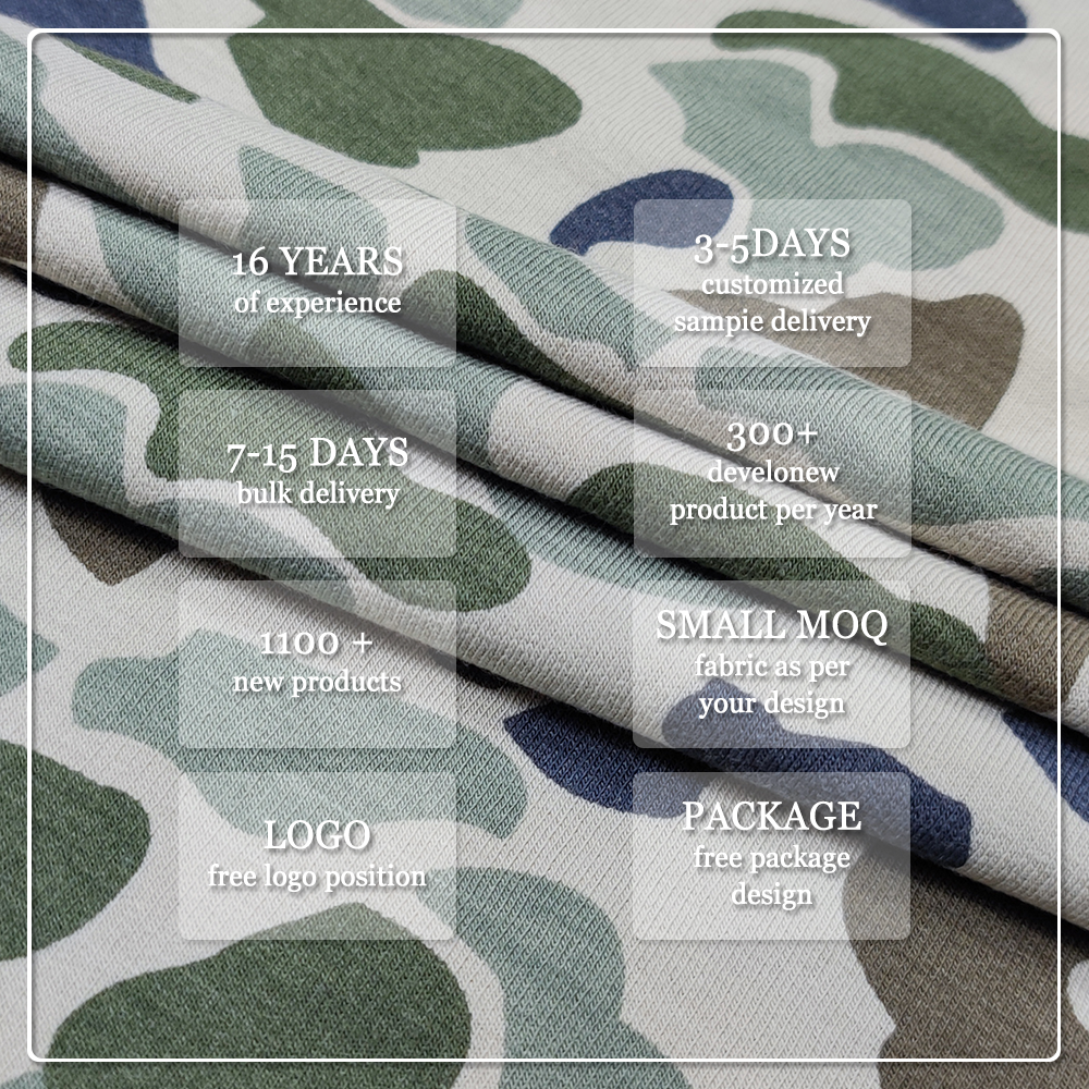 Certyfikowany Oeko fleec z bambusa, poliestru i spandexu 235 g/m² / 165 cm – żywy nadruk reakcyjny do bluz z kapturem