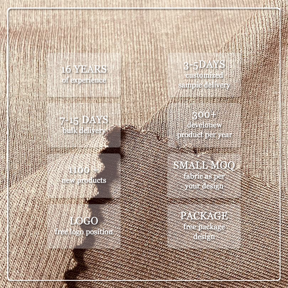 Modal/Spandex Blend Breathable Stretch Waterproof Jersey Fabric 2x2 Rib for Dresses Garments Lingerie