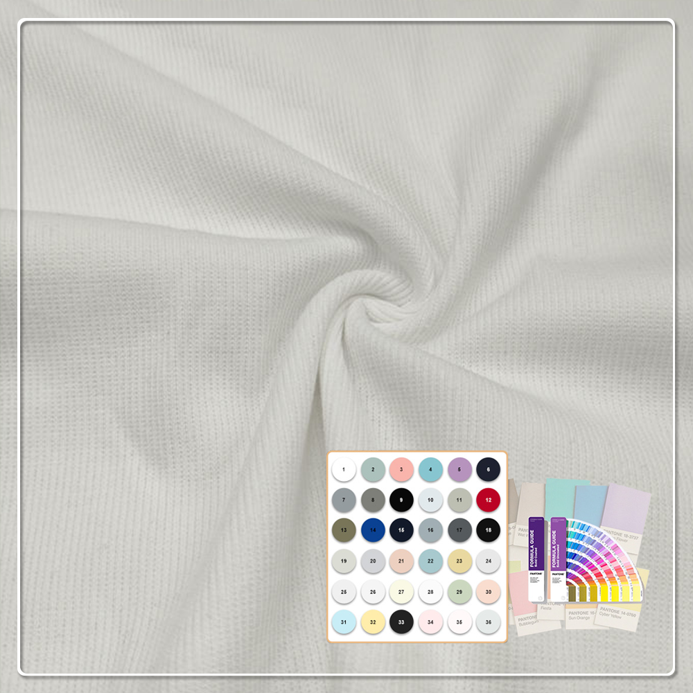 Atmungsaktiver, UV-schutz- und feuchtigkeitsabsorbierender, umweltfreundlicher 2x2-Rippstoff mit 68 % Bio-Baumwolle, 28 % Bambus und 4 % Elasthan für Sportwesten