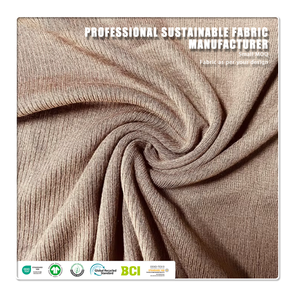 Modal/Spandex Blend Breathable Stretch Waterproof Jersey Fabric 2x2 Rib for Dresses Garments Lingerie