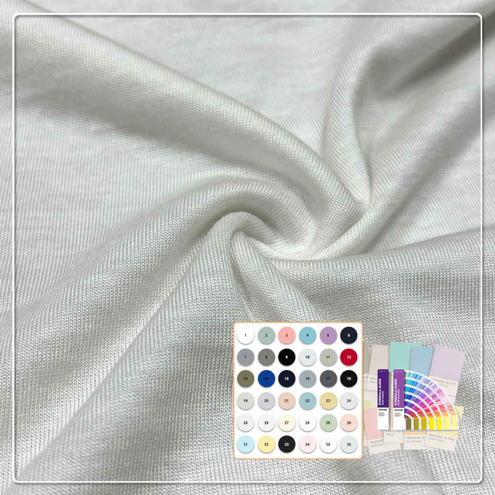 OEKO TEX Certified 70% Lyocell 30% Organic Cotton Anti-Bacteria Moisture-Absorbent Breathable Stretch Eco-Friendly Knit Fabric