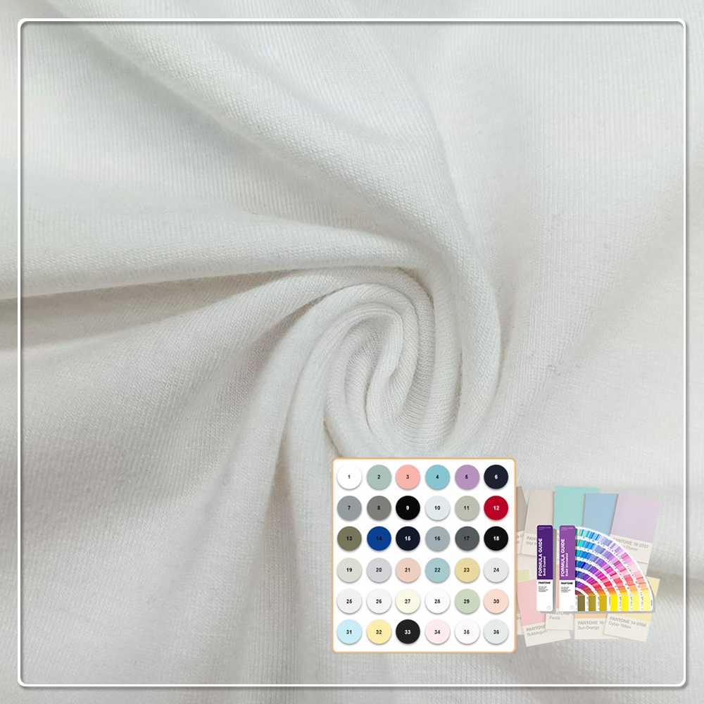 Organic Eco-Friendly Stretch Wicking Knit 90% Polyester 10% Spandex Fabric for Apparel-Vest Sportswear Dresses-Wholesale