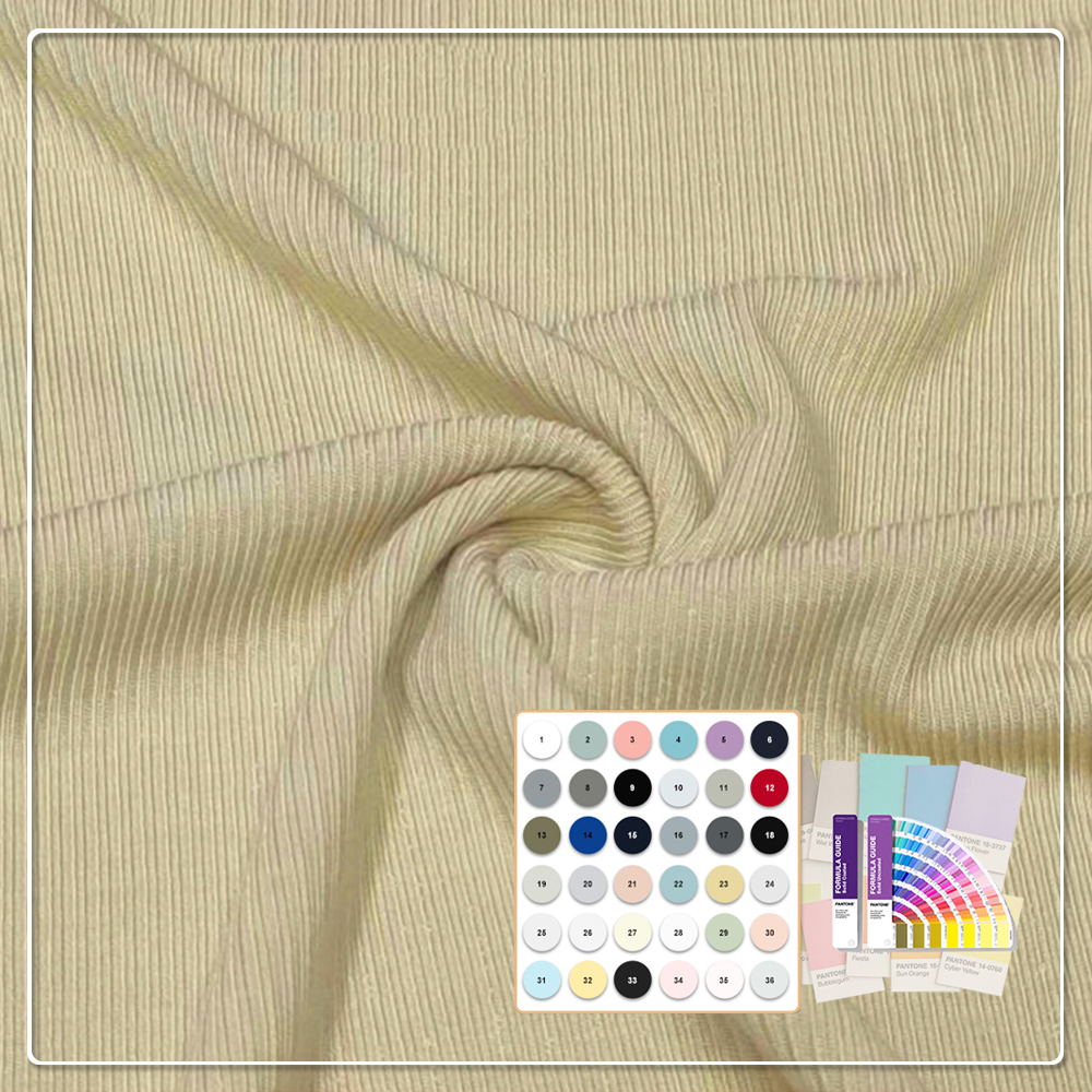 2026 100% Modal 2x2 Rib Knit Fabric Eco-Friendly & Moisture-Absorbent Lightweight for Apparel & Activewear