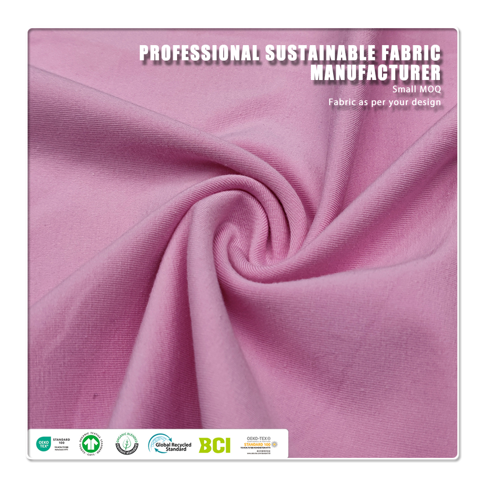 Oeko-Tex GOTS Eco-Friendly Stretch Heavyweight 340gsm 61% Bamboo 27% Organic Cotton 12% Spandex Fabric for Apparel