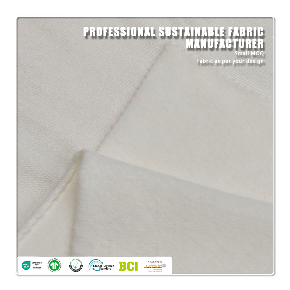 Soft 72% Bamboo 24% Polyester 4% Spandex Anti-Bacteria Moisture-Absorbent Eco-Friendly Breathable Fleece Fabric for Garment