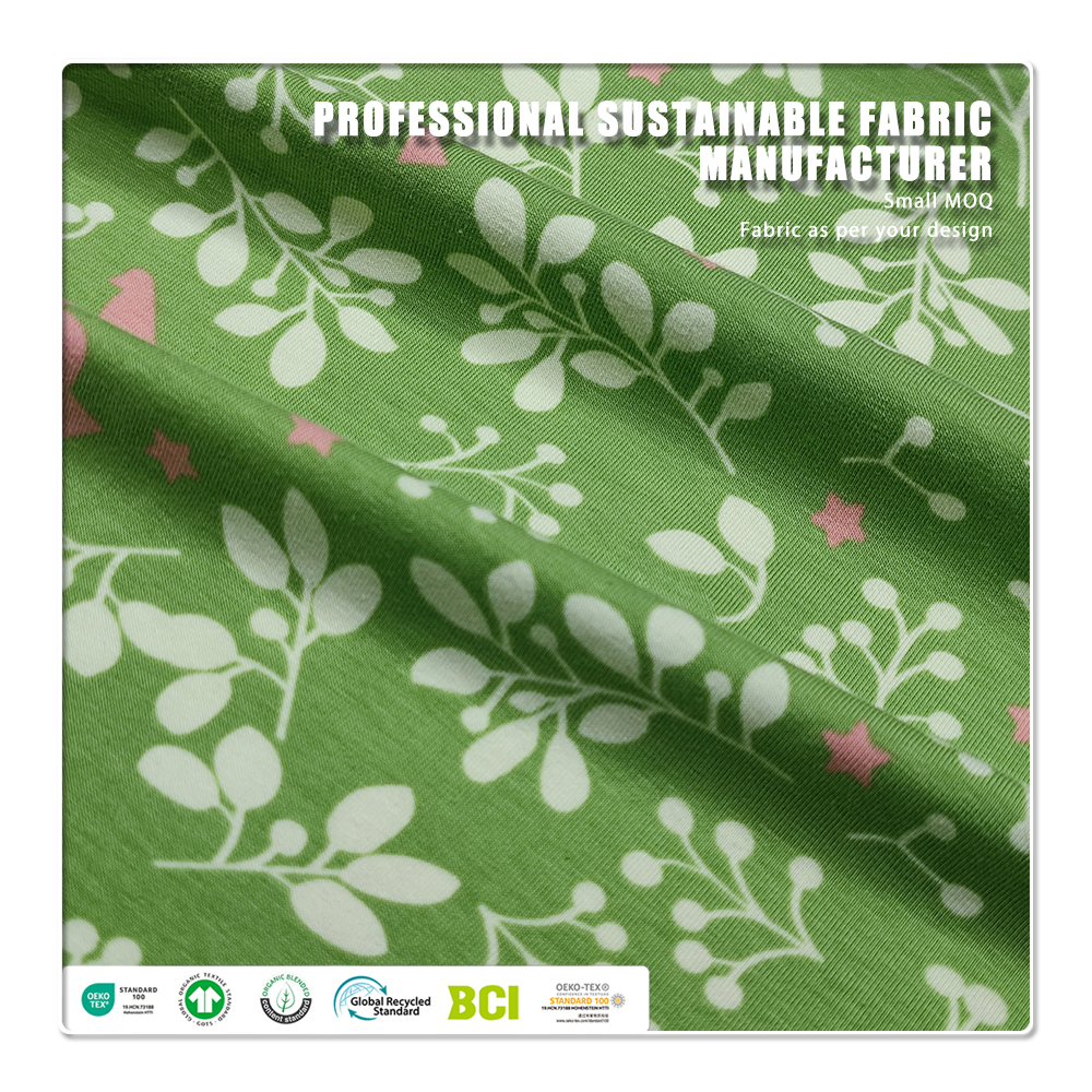 Mjuk och bekväm 200 g/m² 95 % bomull, 5 % spandex slub tröjväv, lämplig för t-tröjor