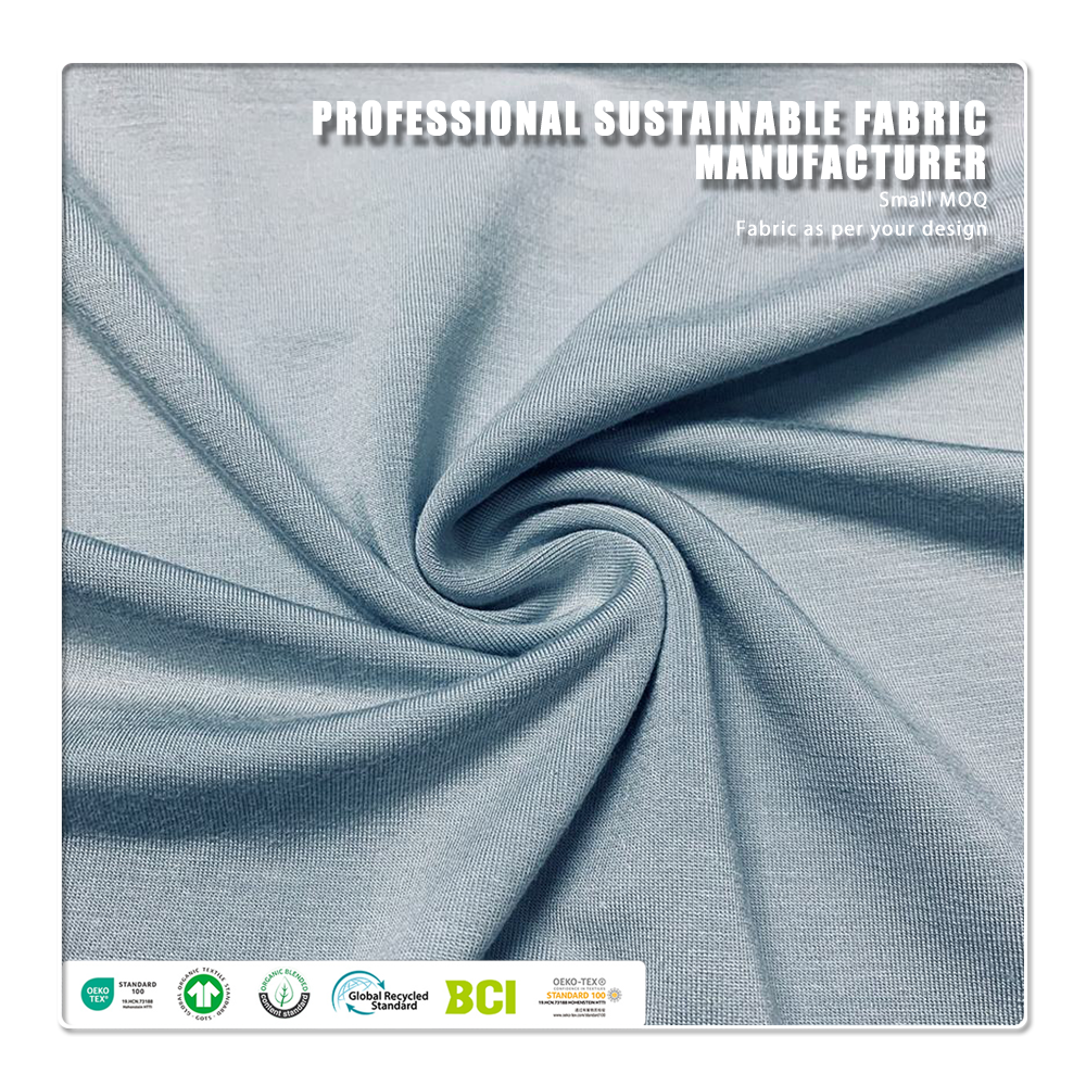 Eco-Friendly Knitted Soft Breathable Absorbent Bamboo Fabric for Underwear Bras Boxers Socks Single Jersey