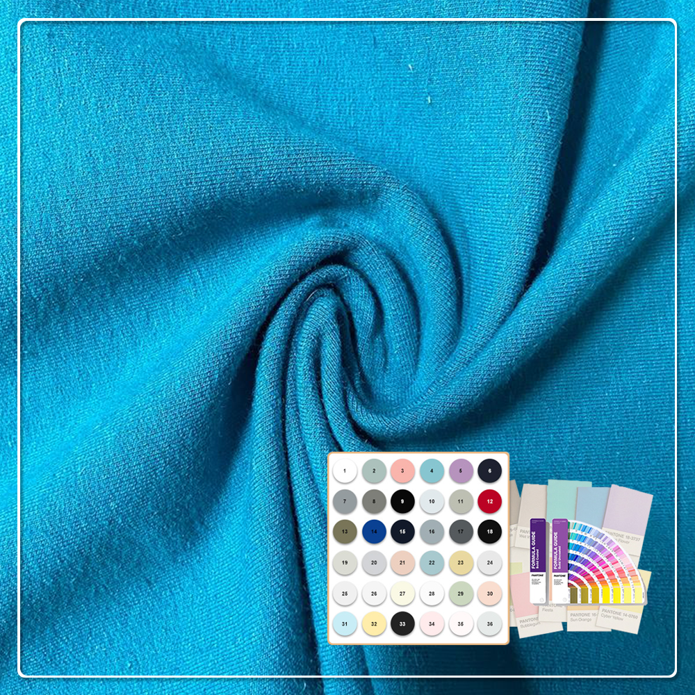 New Material Eco-Friendly Knitted Plain French Terry Hemp Fabric for Hoodies