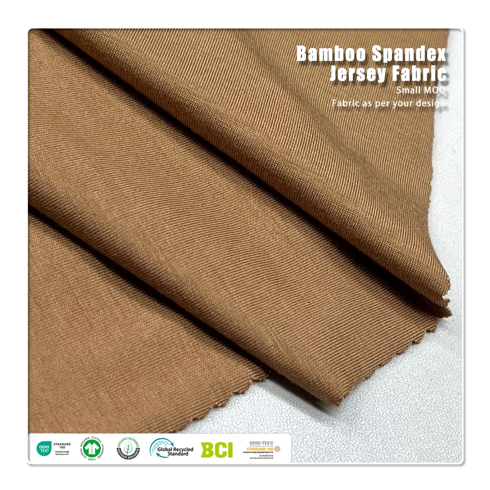 Skin Friendly 200gsm 70%Bamboo Lyocell 23%Chitosan 7%Spandex Jersey Fabric For Underwear
