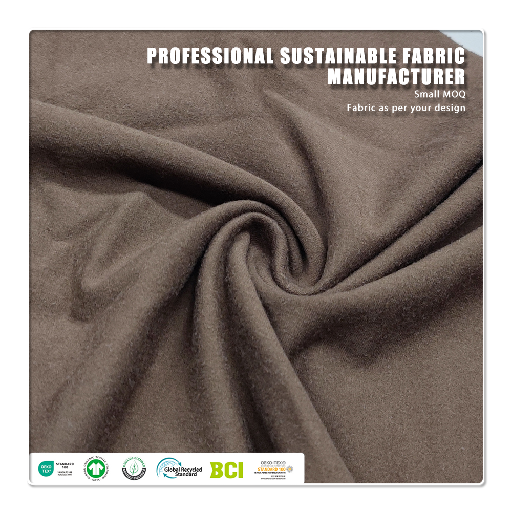 Oeko-Tex GOTS Eco-Friendly Stretch Heavyweight 340gsm 61% Bamboo 27% Organic Cotton 12% Spandex Fabric for Garment